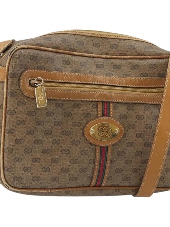 Gucci Handbags - GUCCI Micro GG Supreme Web Sherry Line Bag PVC Beige 007 904 0008 Auth 185200